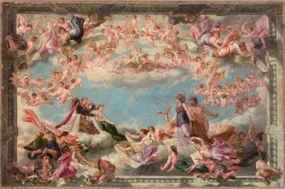 Allegorie Avec Napoleon Iii Et Limperatrice Eugenie