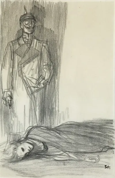 Allegorie De La Guerre Etude Pour La France Assassinee