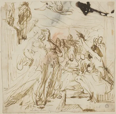 Allegorie Der Malerei Minerva Fuhrt Die Malerei In Den Kreis Der Musen Ein