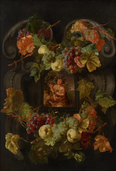 Allegories Of The Four Seasons Surrounded By Garlands Of Seasonal Flowers And Fruits 4