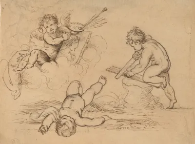 Allegory Four Putti