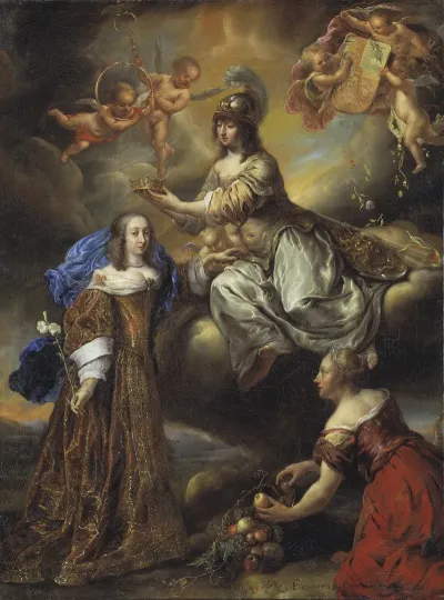 Allegory Of Hedvig Eleonora 1636 1715 Crowned By Minerva