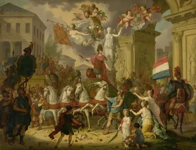 Allegory Of The Triumphal Procession Of The Prince Of Orange The Future King Willem Ii As The Hero Of Waterloo 1815