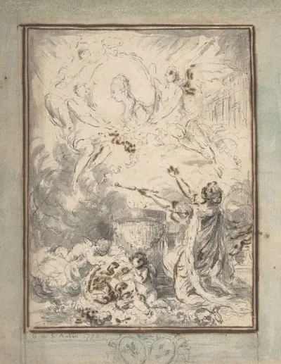 Allegory On The Marriage Of The Dauphin And Marie Antoinette In 1770