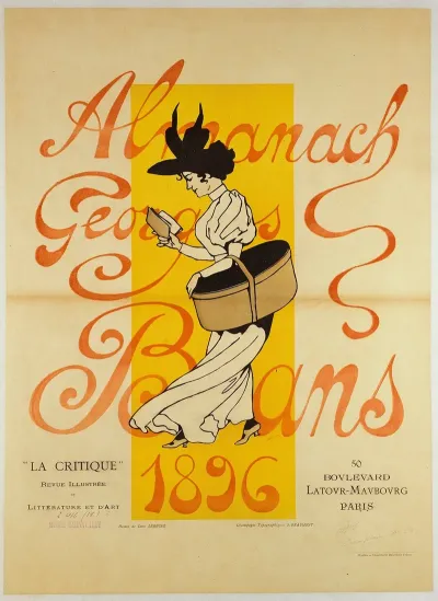 Almanach Georges Bans 1896 La Critique Revue Illustree De Litterature Et Dart 50 Boulevard Latour Maubou
