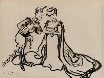 Alphonse Xiii Apporte Son Coeur A La Ville De Paris
