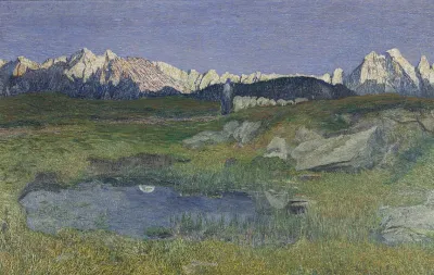 Alpine Landscape At Sunset