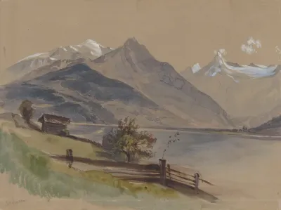 Alpine Landscape With A Lake