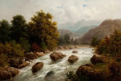 Alpine Landscape With River