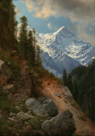 Alpinists Meeting In The French Alps With A View At Aiguille Du Gouter In Chamonix Mont Blanc