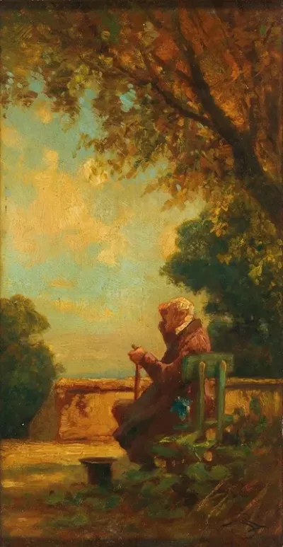 Alter Mann Auf Einer Bank