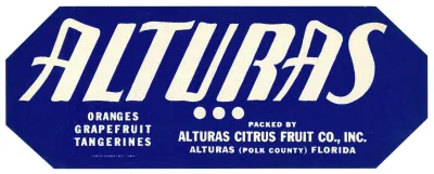 Alturas Citrus Label