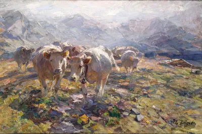 Am Morgen Auf Der Alm Steiermark