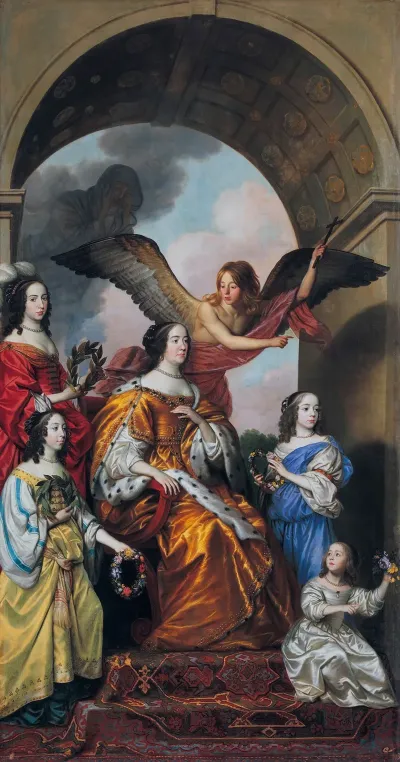 Amalia And Her Daughters Watching The Triumph Of Frederik Hendrik
