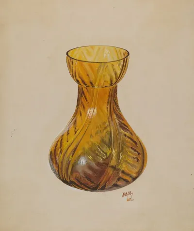 Amber Jar Blown