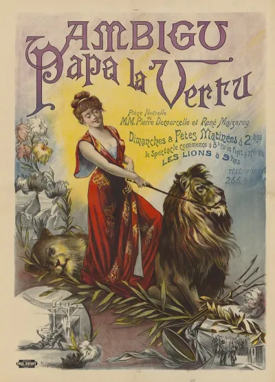 Ambigu Papa La Vertu Piece Nouvelle De Mm Pierre Decourcelles Et Rene Maizeroy
