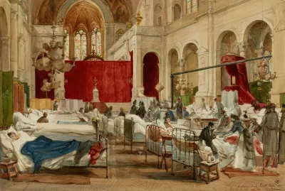 Ambulance Dans Leglise De La Trinite En 1871
