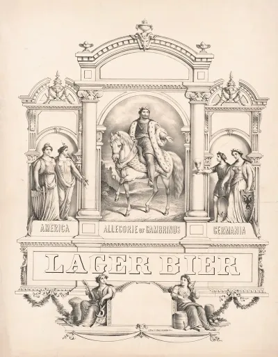 America Allegorie Of Gambrinus Germania Lager Bier
