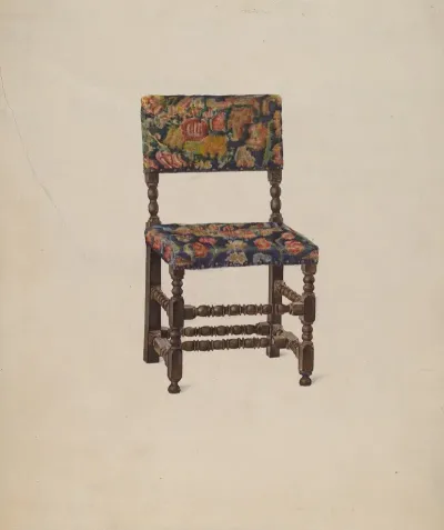 American Chair With Turkey Work