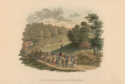 American Methodists Proceeding To Their Camp Meeting