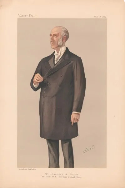 Americans Presedent Of The New York Central Road Mr Chauncey M Depew 29 October 1889