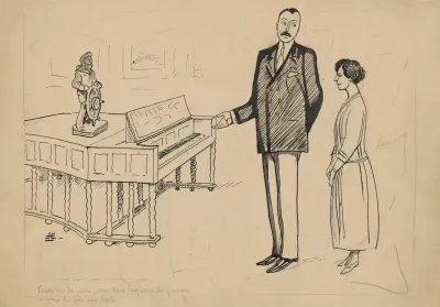 Among Other Things The Silver Wedding Couple Received A Bright Red Grand Piano And A Figurine Of A Captain At His Anchor As Gifts