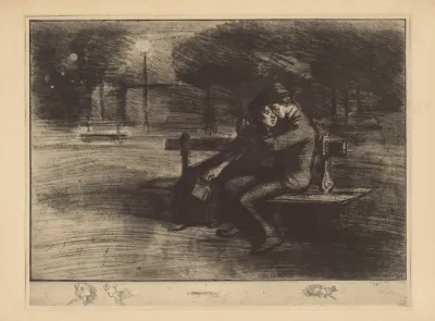 Amoureux Sur Un Banc