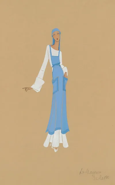 Amphitryon 38 Ecclisse La Nourrice Robe Blanche Tablier Et Voile Bleuee