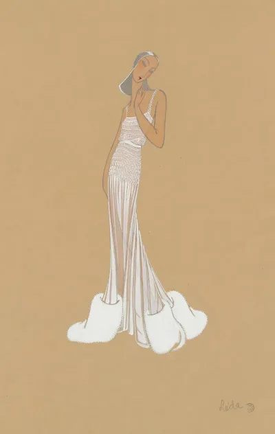 Amphitryon 38 Leda Robe Blanche Bordee De Cygne