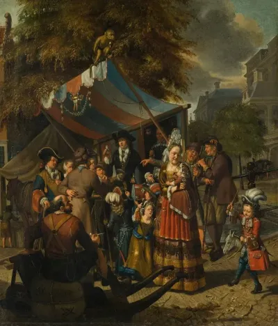 Amsterdams Stadstafereel Met Kwakzalver