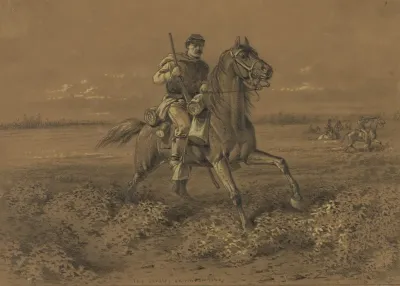 An Advance Of The Cavalry Skirmish Line