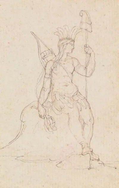 An Allegory Of America Carrying The Cap Of Liberty