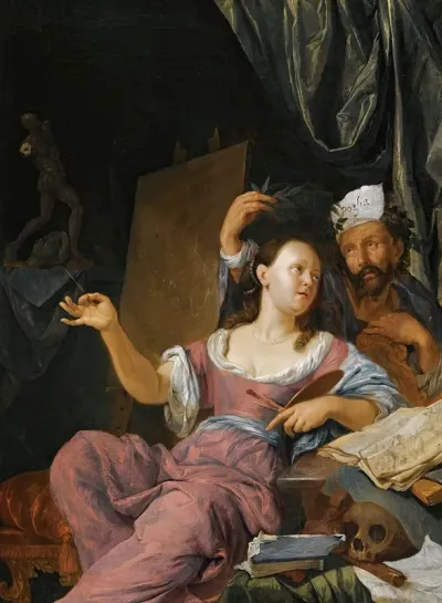 An Allegory Of The Arts Or Painting Being Crowned By Poetry