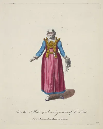 An Ancient Habit Of A Countrywoman Of Friesland Parure Ancienne Dune Paysanne De Frise 2