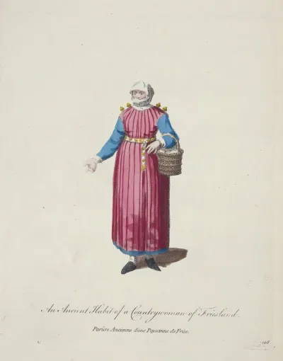 An Ancient Habit Of A Countrywoman Of Friesland Parure Ancienne Dune Paysanne De Frise