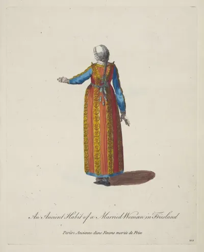 An Ancient Habit Of A Married Woman In Friesland Parure Ancienne Dune Femme Mariee De Frise 2