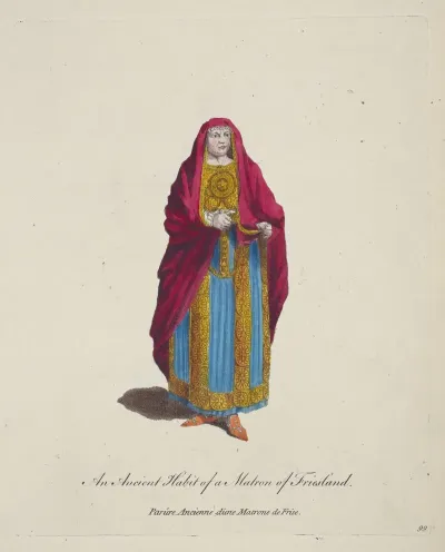An Ancient Habit Of A Matron Of Friesland Parure Ancienne Dune Matrone De Frise