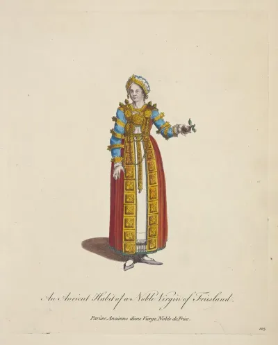 An Ancient Habit Of A Noble Virgin Of Friesland Parure Ancienne Dune Vierge Noble De Frise