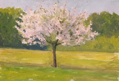 An Apple Tree In Blossom