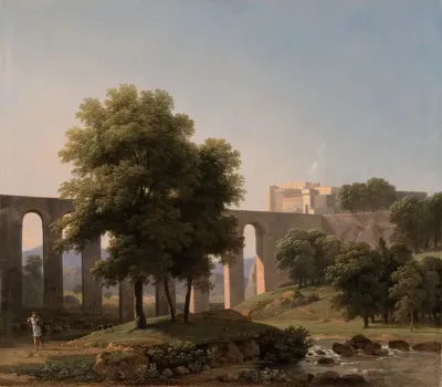 An Aqueduct Near A Fortress