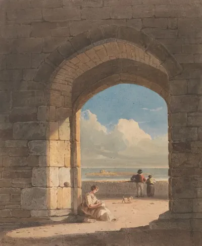 An Arch At Holy Island Northumberland
