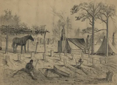An Army Graveyard Winter Camp Near Stonemans Switch Falmouth Va