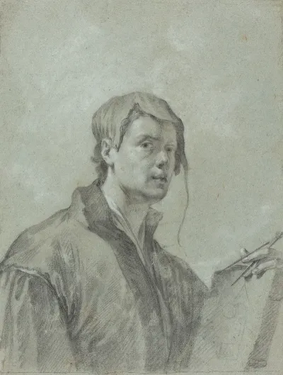 An Artist Holding A Book And Compass