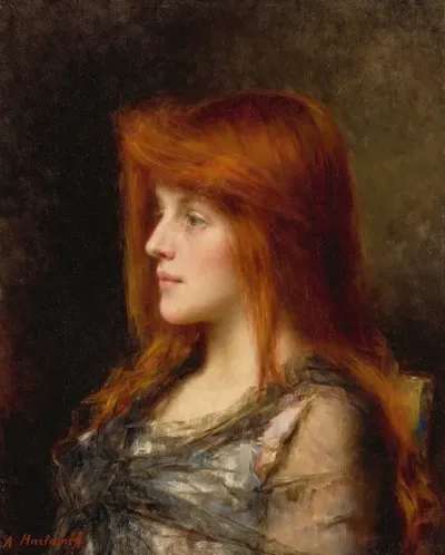 An Auburn Haired Young Woman