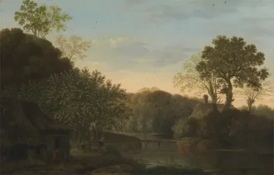 An Autumn Landscape With Apple Pickers