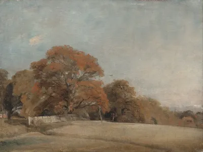 An Autumnal Landscape At East Bergholt