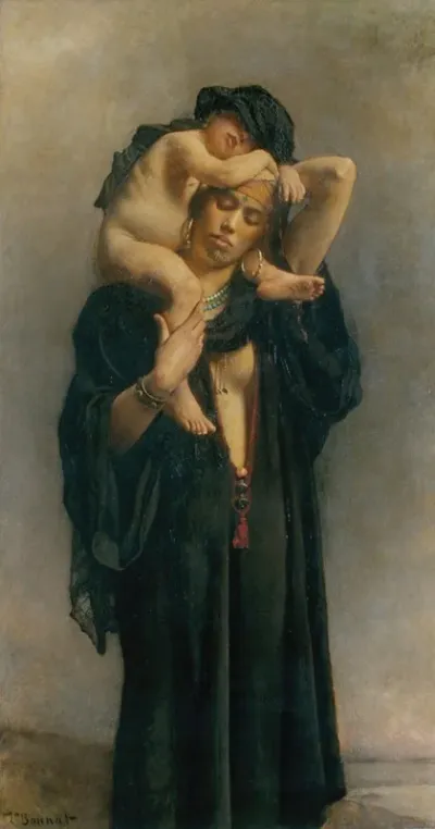 An Egyptian Peasant Woman And Her Child