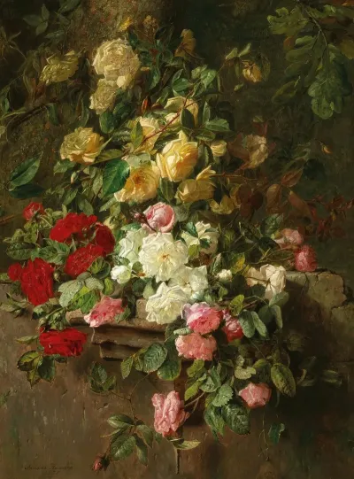 An Elaborate Bouquet Of Flowers With Roses