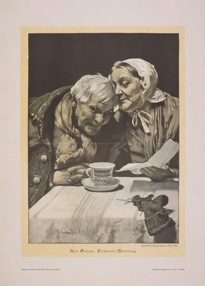 An Elderly Couple At The Table