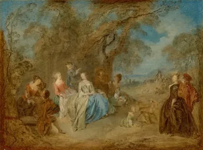 An Elegant Company In A Park